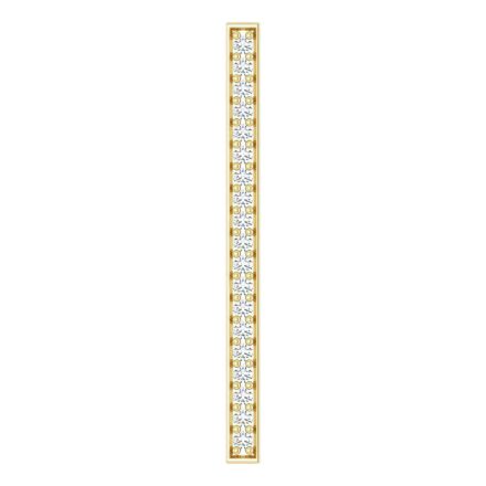14k Gold Natural Diamond Vertical Bar Pendant/Charm