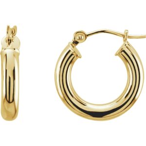 Tube Hoop Earrings (15x3 mm)