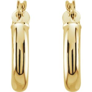 Tube Hoop Earrings (15x3 mm) - Image 2