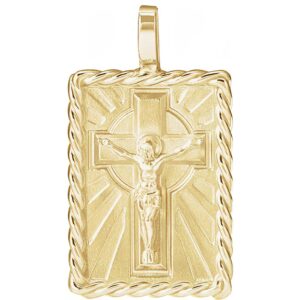 14k Gold Crucifix Pendant