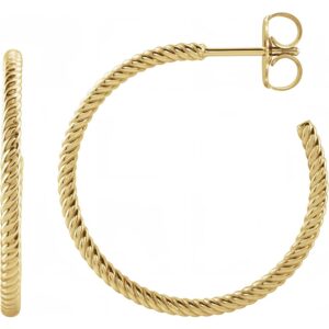 Rope Hoop Earrings (25 mm)