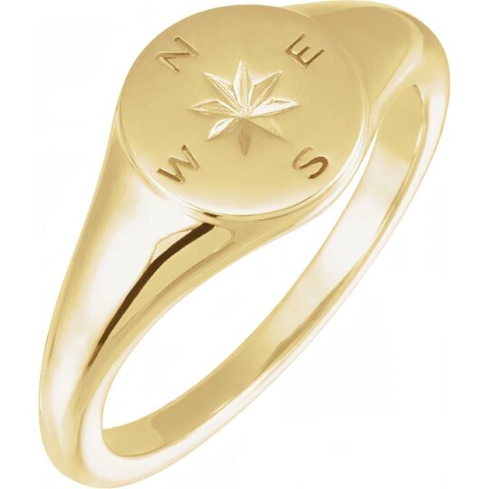 Compass Signet Ring (9.3 mm)