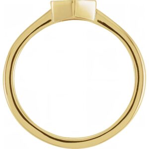 Geometric Signet Ring (9.5x8 mm) - Image 2