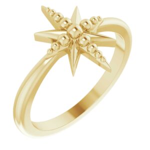 Beaded Star Ring