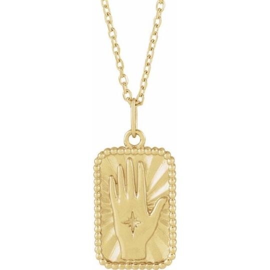 14k Gold Hamsa Necklace