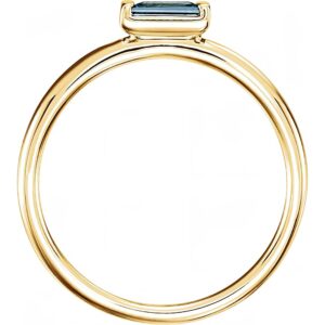 Natural London Blue Topaz Stackable Ring - Image 2