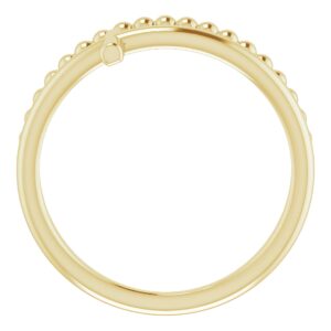 Negative Space & Beaded Cross Ring - Image 2