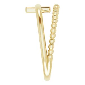 Negative Space & Beaded Cross Ring - Image 4