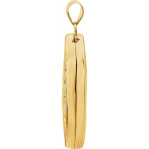 Oval Embossed Locket Pendant - Image 2