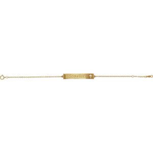 Pierced Cross Engravable Bar Bracelet - Image 2
