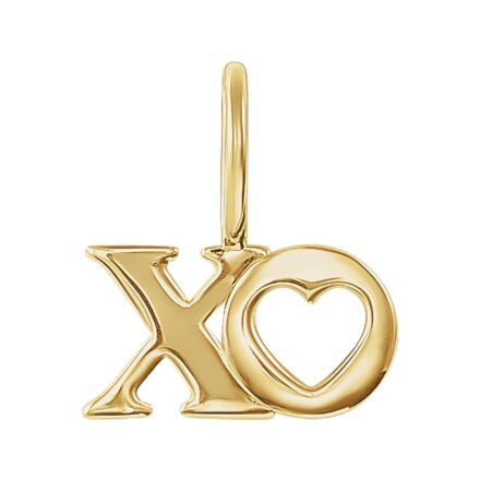 14k Gold "XO" Pendant Charm