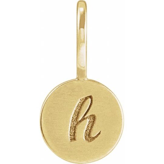 Initial Engravable Disc Charm