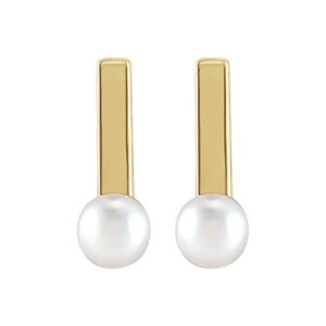 Seed Pearl Bar Earrings - Image 2